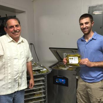 Image of Preston Mitchell from Hatch Chile Store with Dr. Fedio