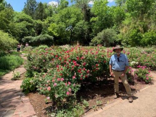 Image of Wes Brittenham in rose gardens