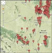 Image of location across New Mexico of all plants from our Herbarium - Provided by SEINet