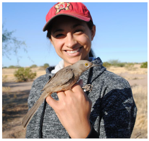 Allison holding bird 